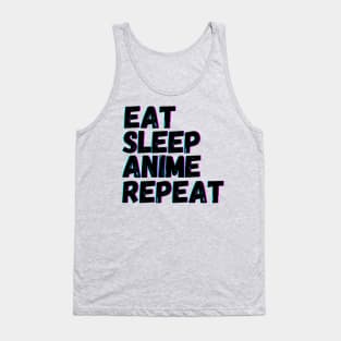 Eat Sleep Anime Repeat Tank Top